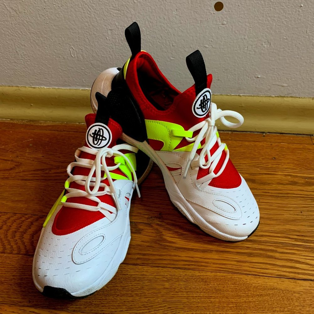 Nike Huarache Red & Neon Tennis Shoes